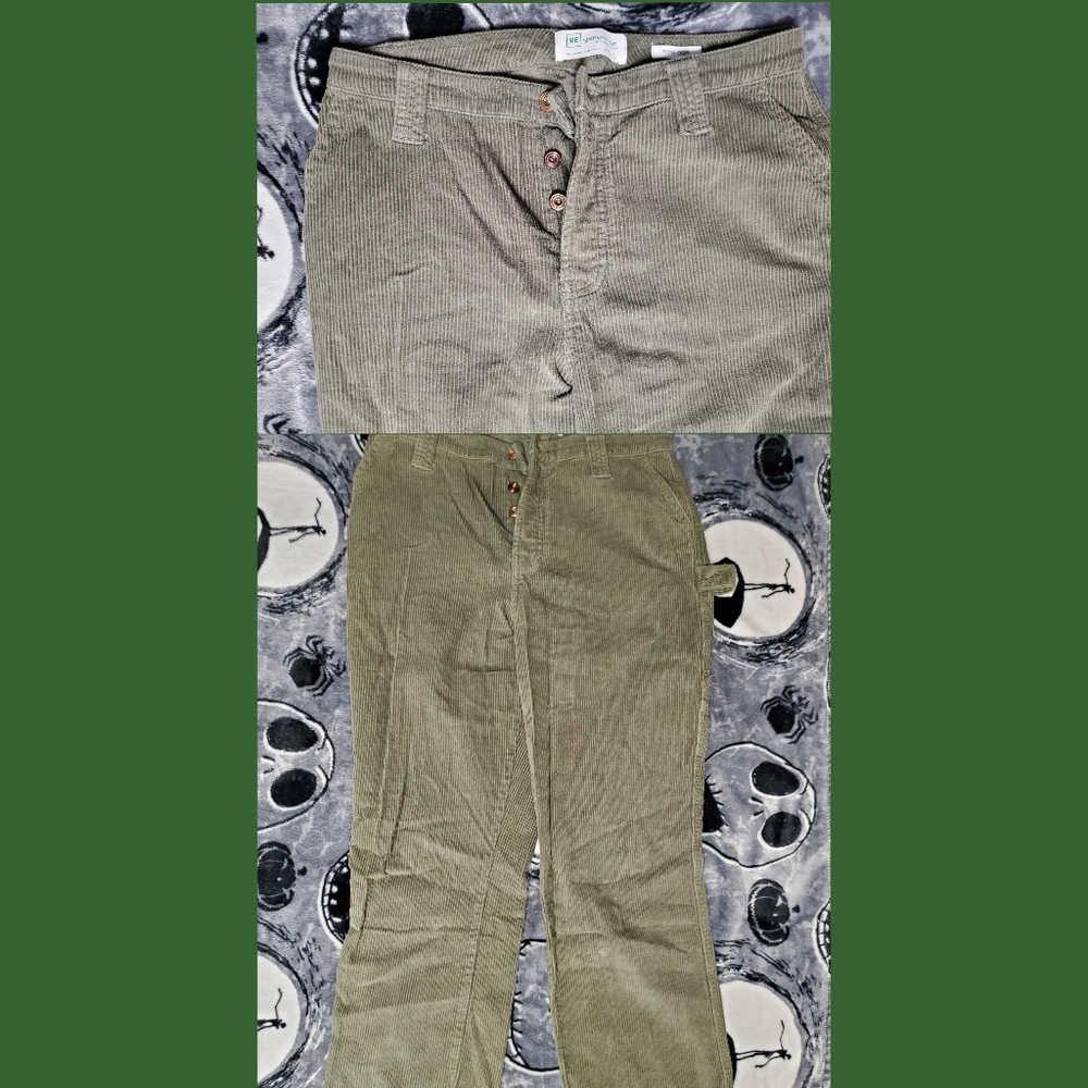 Green Suede Pants